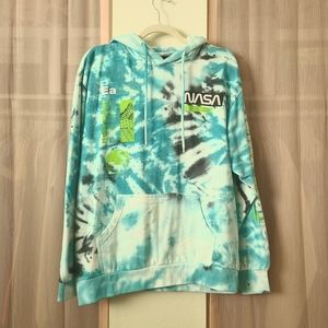 NASA Blue Tie-Dye Hoodie
